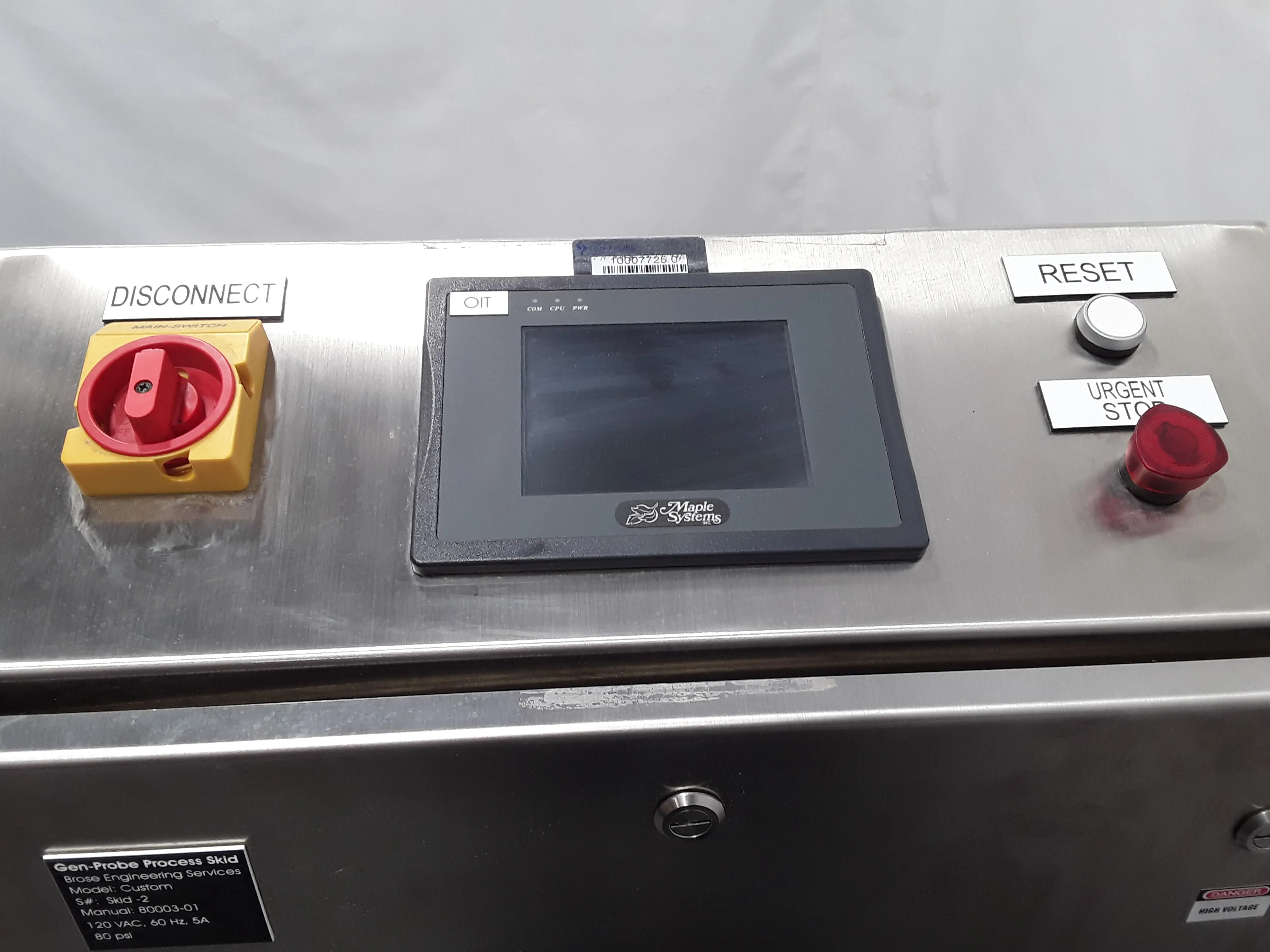 Gen-Probe Custom Fill Process Skid W/ 2 Watson Marlow 621 DI-R Pump - Used Lab Equipment