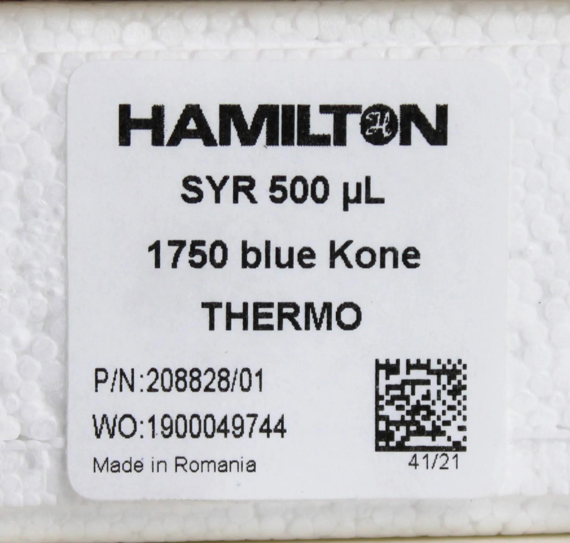 Hamilton SYR 500 uL 1750 Blue Kone Syringe Liquid Handling System New