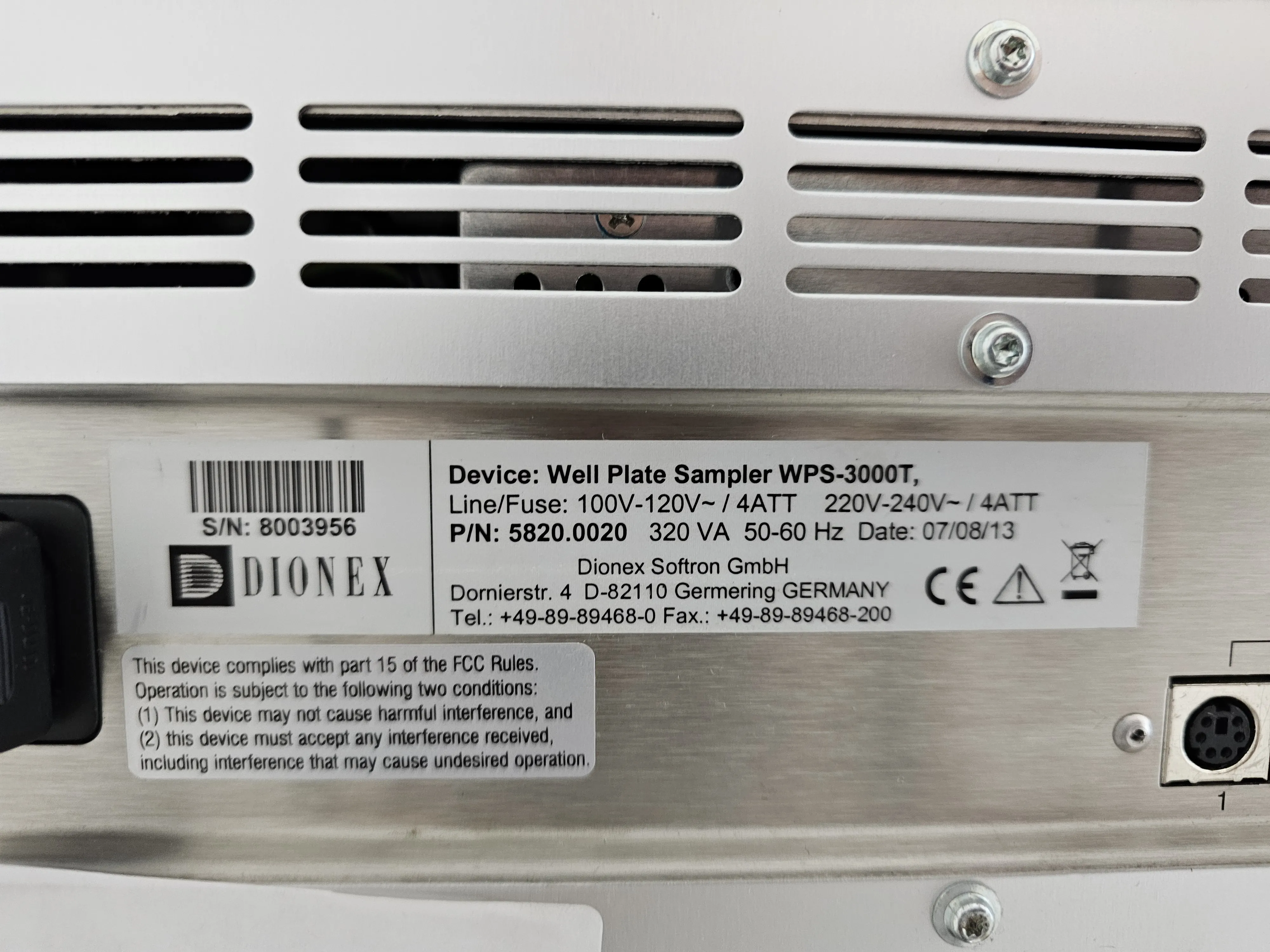 Thermo Scientific Dionex UltiMate 3000 HPLC System Moderna Stack