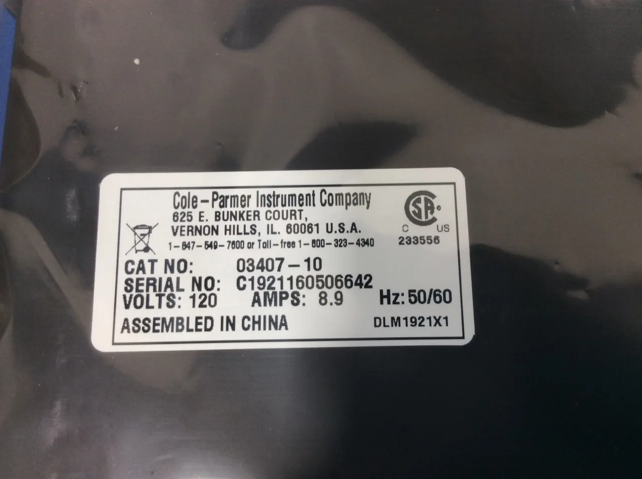 Cole Parmer StableTemp Cat. 03407-10 Heated Stir Plate 7" x 7"