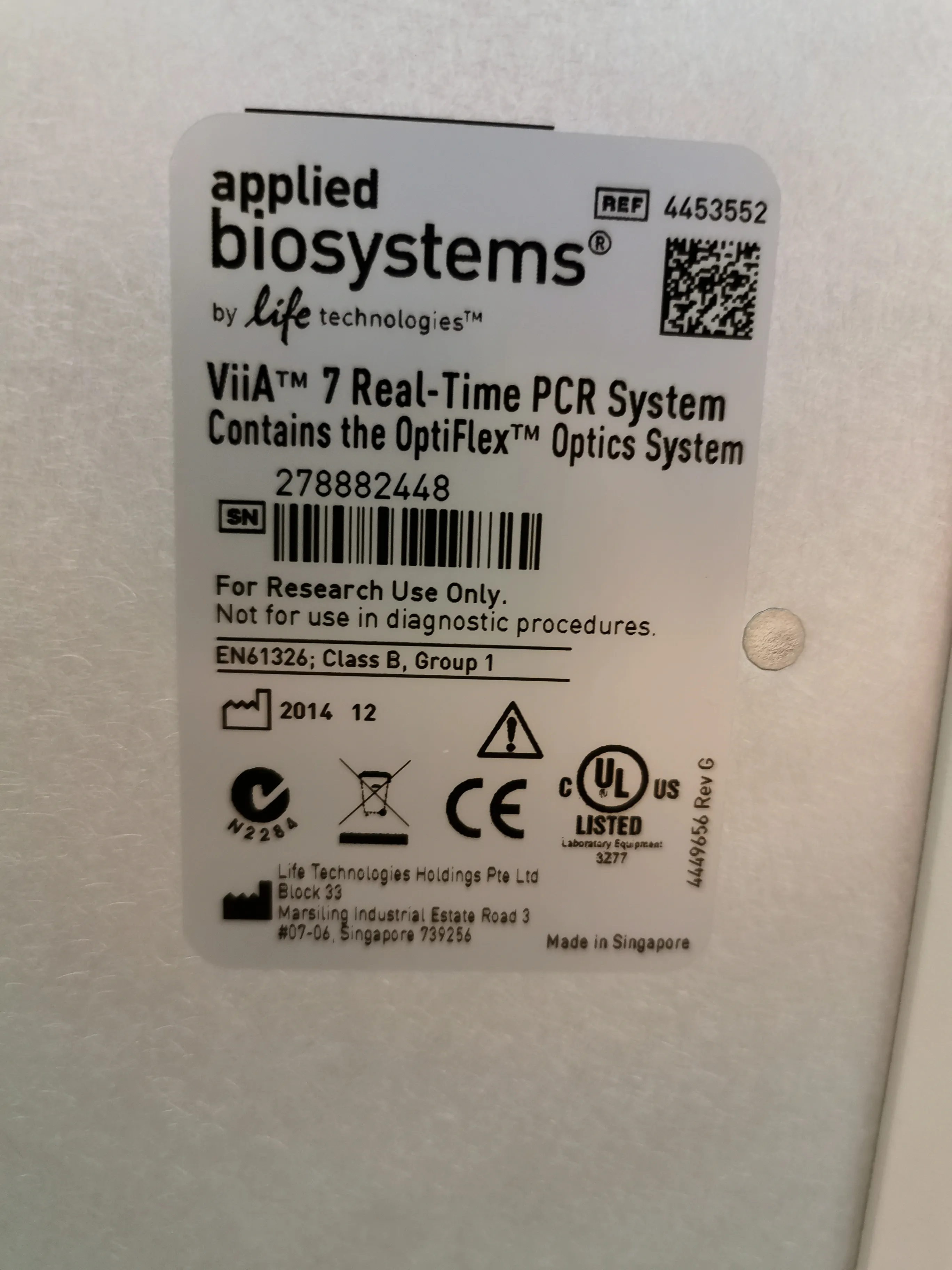Applied Biosystems - ViiA 7 Real Time PCR System