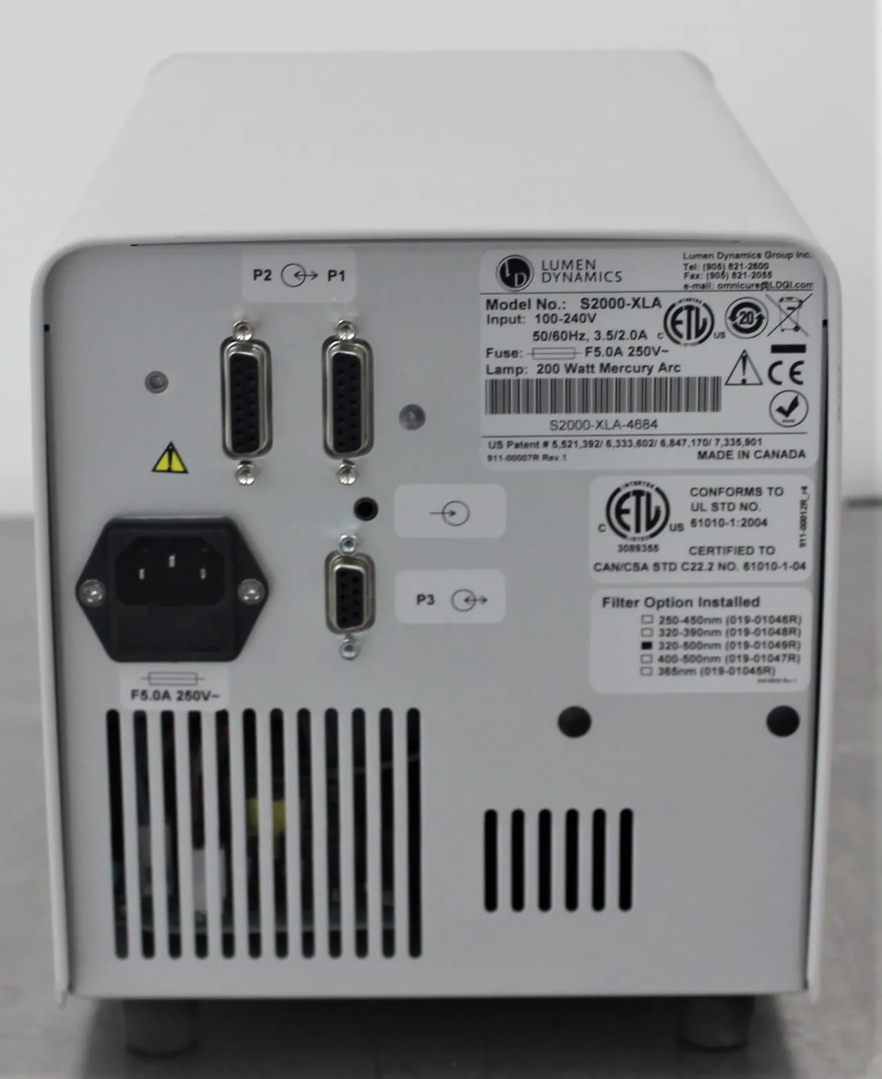 Used OmniCure S2000-XLA UV Curing System Excelitas Technology Class 1