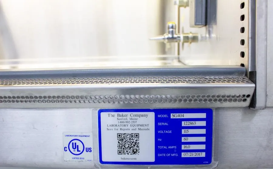 Baker SterilGARD e3 Class II Type A2 Biological Safety Cabinet SG404