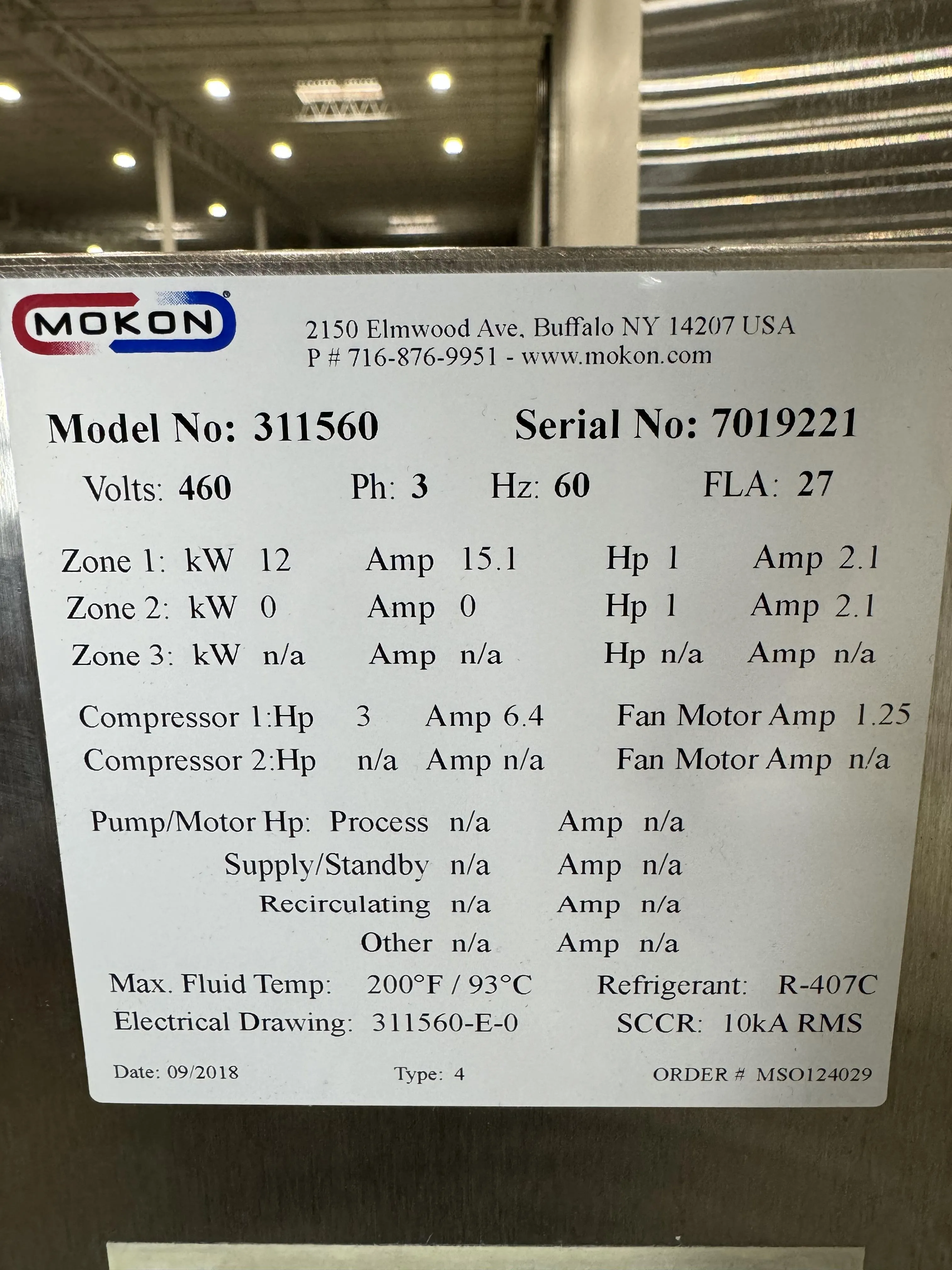 Mokon Circulating Water Temperature Control System 311560