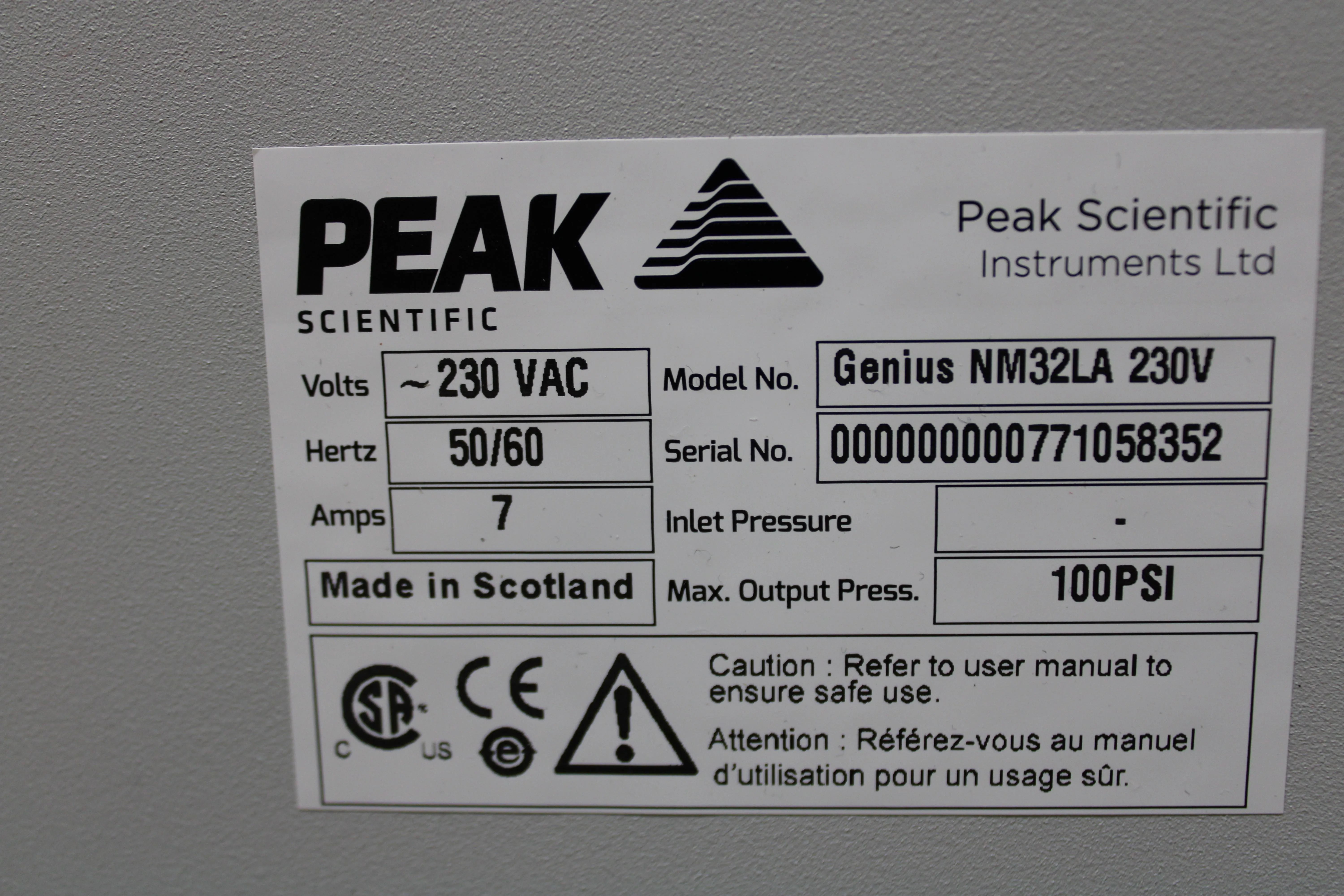 Peak Scientific Genius NM32LA Gas Generator