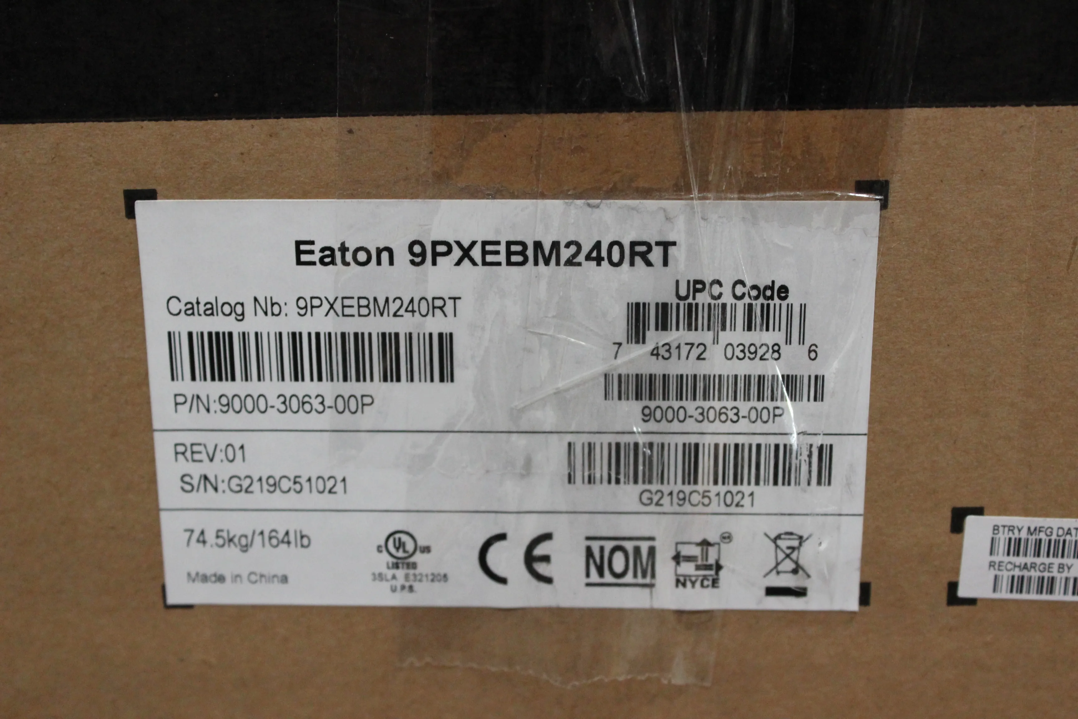 Eaton 9PXEBM240RT UPS Extended Battery Module 3U Rack/Tower
