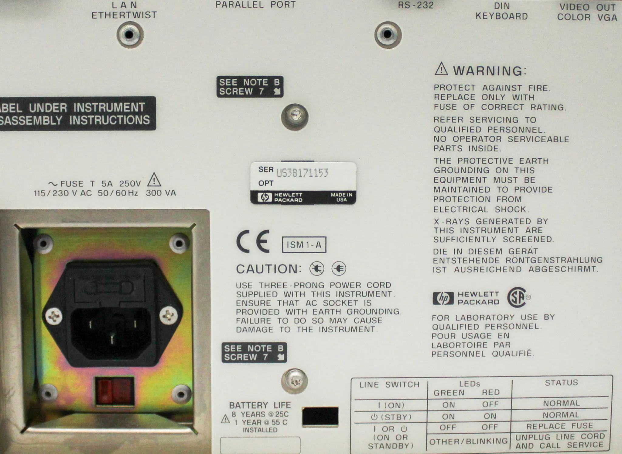HP Hewlett Packard 8714C RF Network Analyzer 300kHz-3000MHz