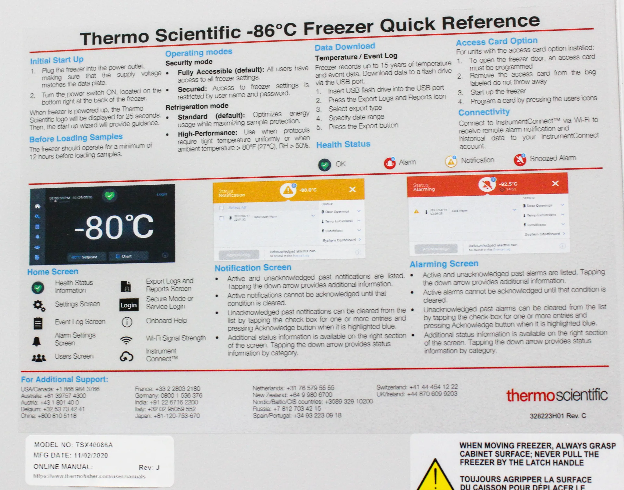 Thermo Scientific TSX40086A Ultra-Low Temperature Freezer
