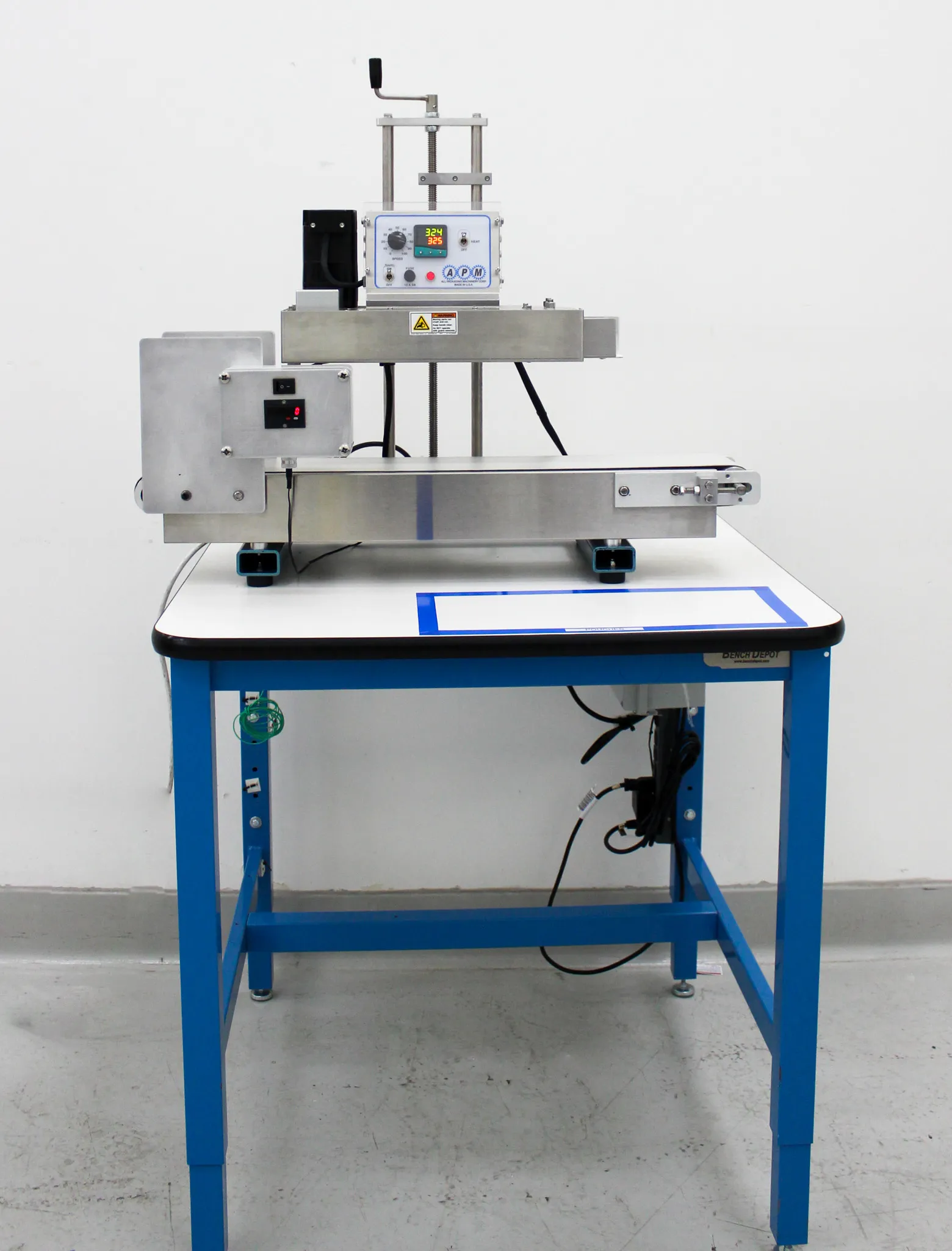 APM TCBSDM3/86X3 LIFT Table-Top Conveyorized Band Sealer
