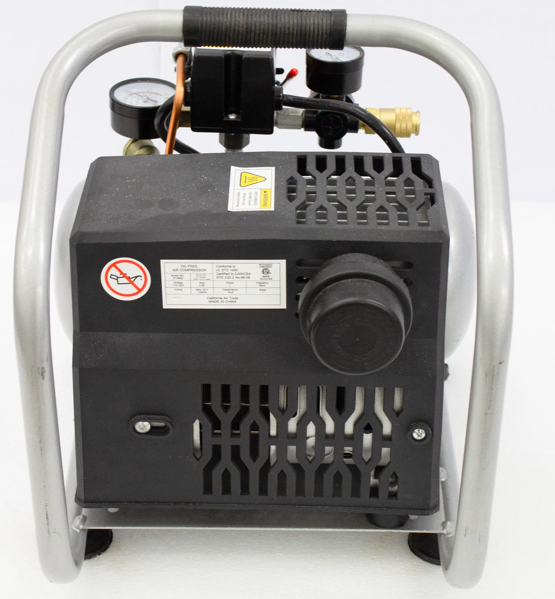 California Air Light and Quiet 1 Gal. 0.6 Hp 115 PSI Steel Tank Electric Portable Air Compressor 1P1060S