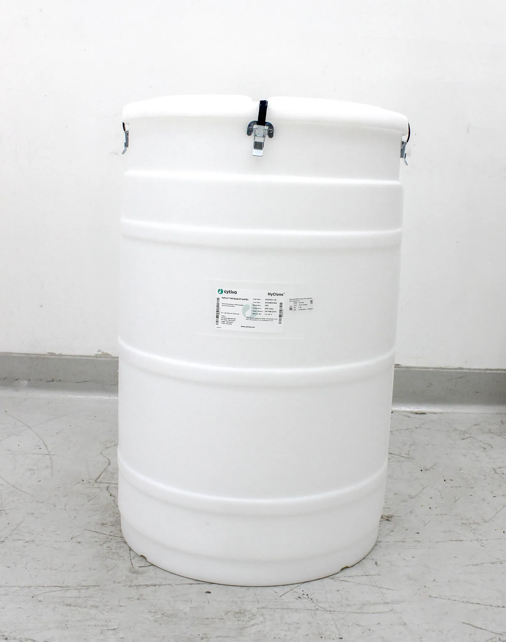 Cytiva SH30221.28 HyClone HyPure WFI Quality Water Storage Container 200L