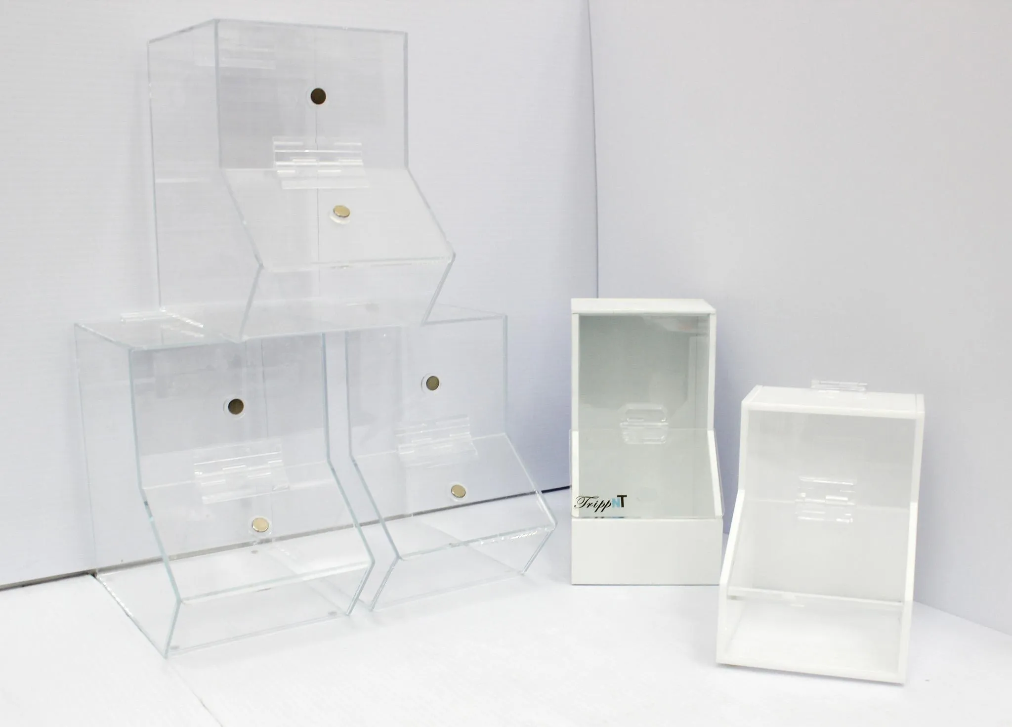 VWR Acrylic Dispensing Bins Medium/Small 10032-084/086, lot of 5