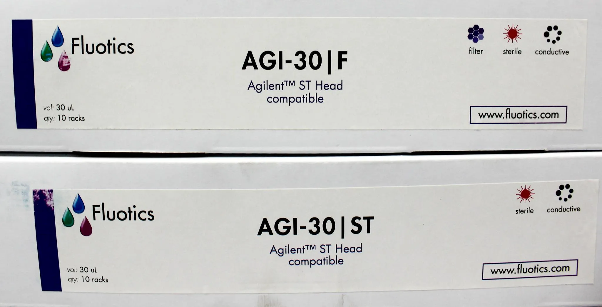 Fluotics AGI-30F Agilent ST Head Compatible 30uL/10racks (Set of 5)