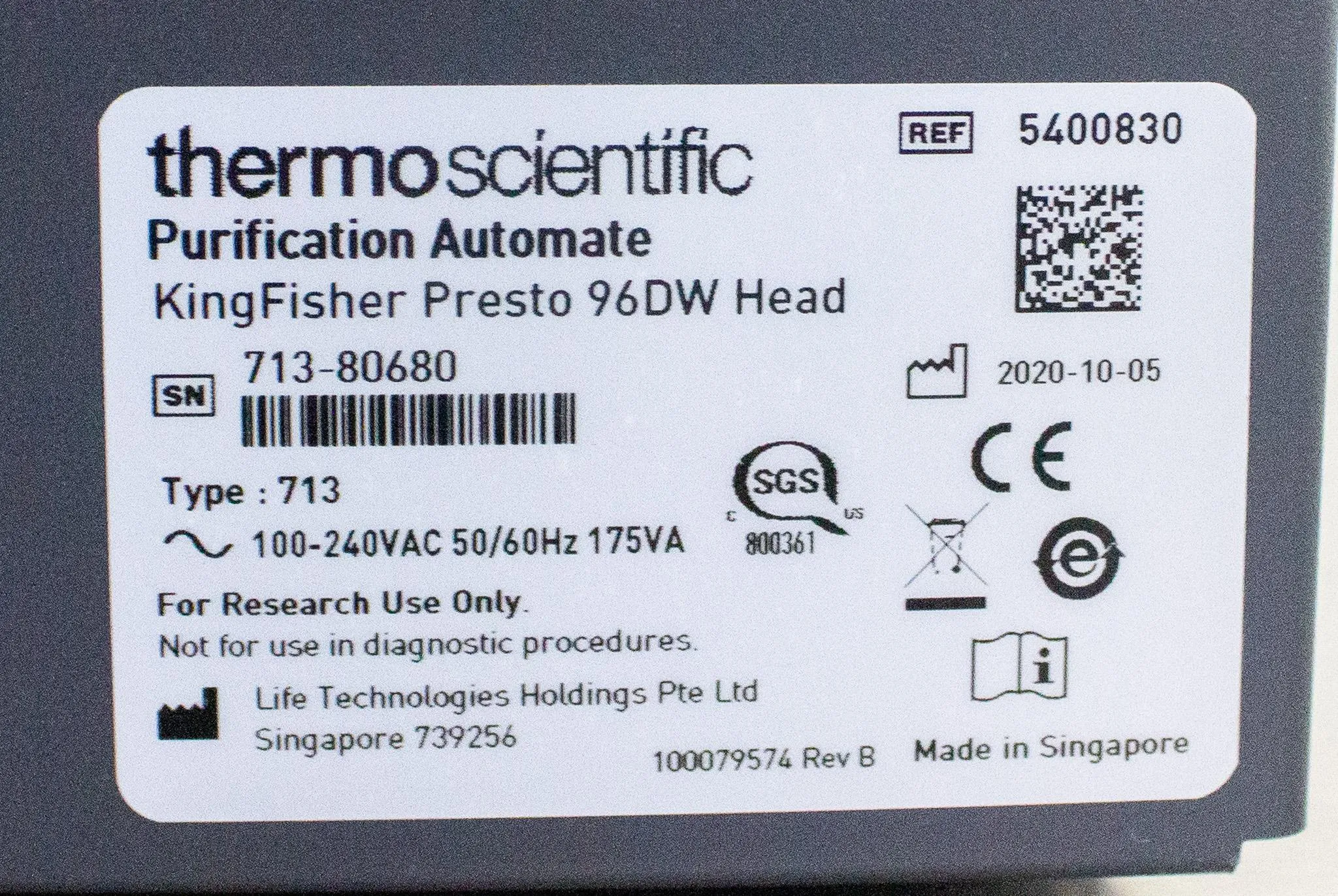 Thermo KingFisher Presto High Throughput DNA/RNA Purification System 96DW