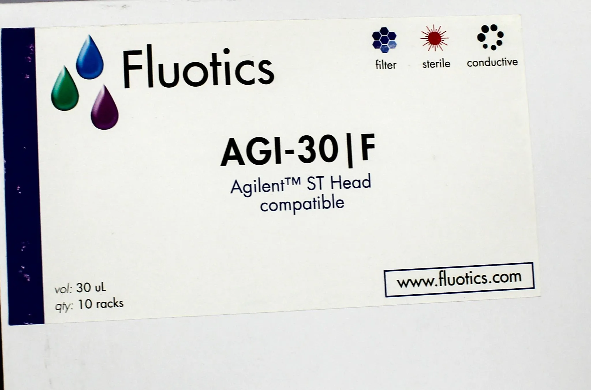 Fluotics AGI-30F Agilent ST Head Compatible 30uL/10racks (Set of 5)