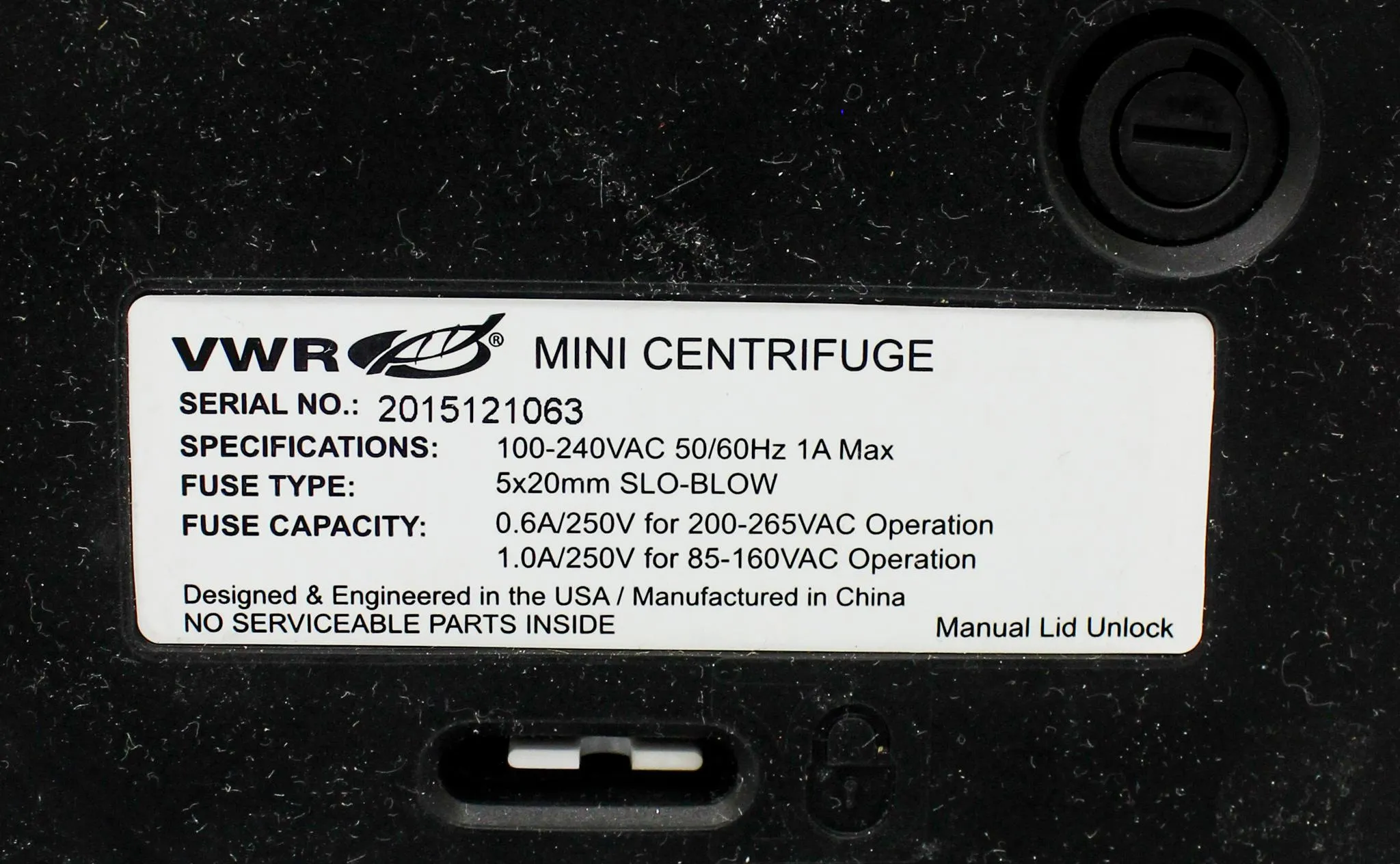 VWR Mini Centrifuge with 8-Place Rotor