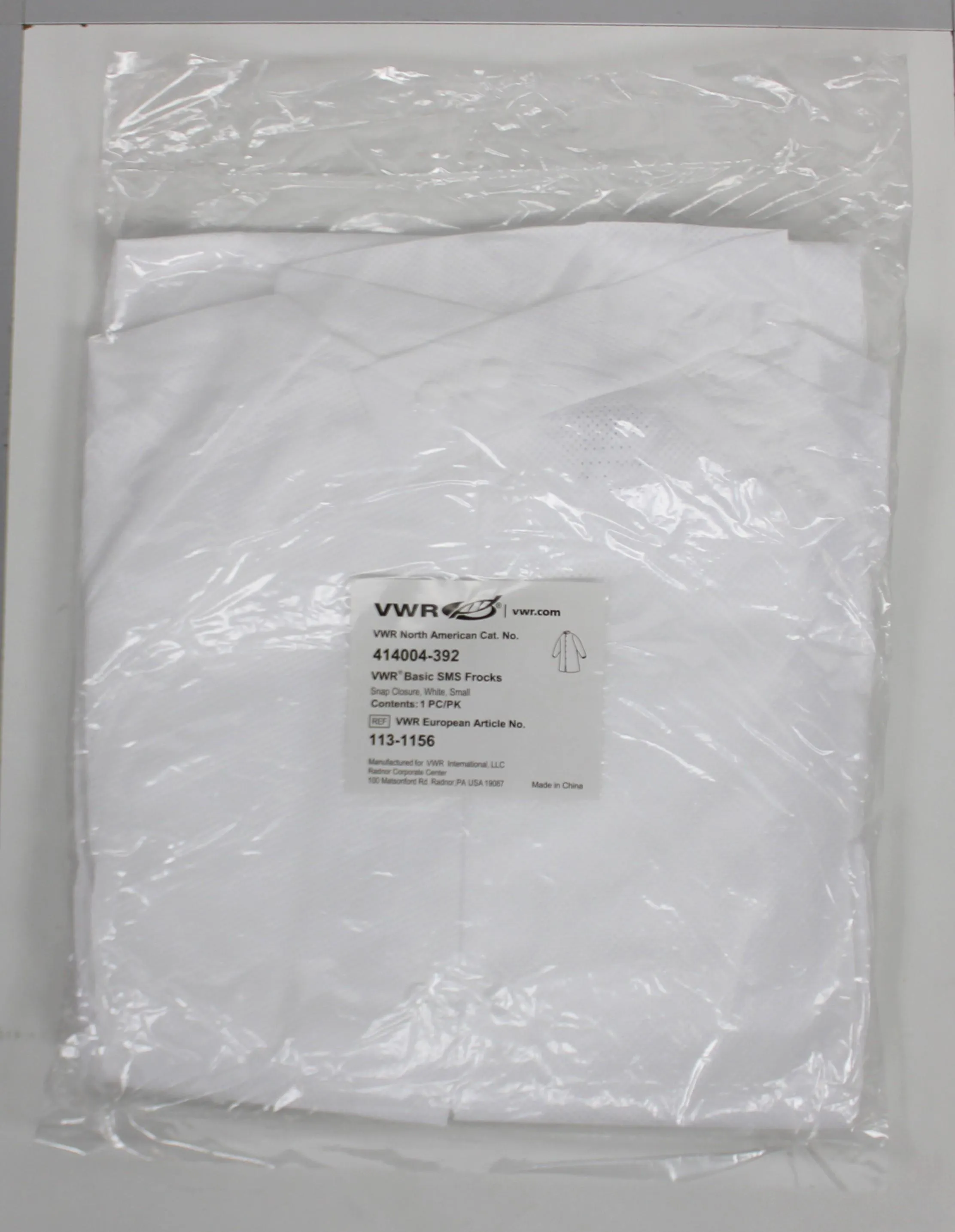 VWR Basic Frocks SMS Protective Laboratory Jacket, New